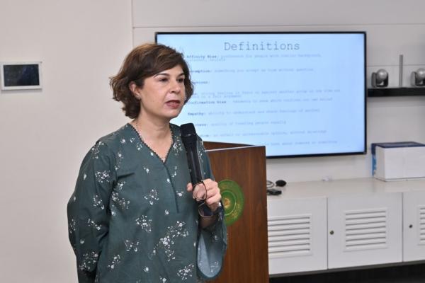Prof. Zahra Hasan speaking session