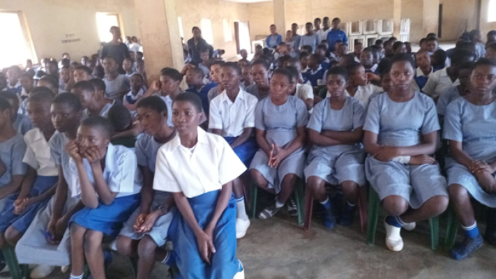 Students with few members of staff of St Augustine Comprehensive High School, Oye Ekiti at the event.