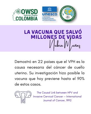 Descripcion de los aportes de Nubia Muñoz