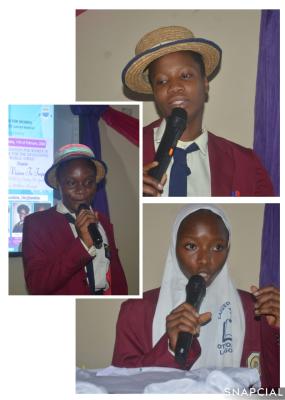 Students of the LASUED International School (LIS) during the interactive session at the event