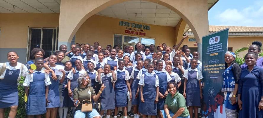 OWSD OAU members at the school outreach at Adventist Secondary School