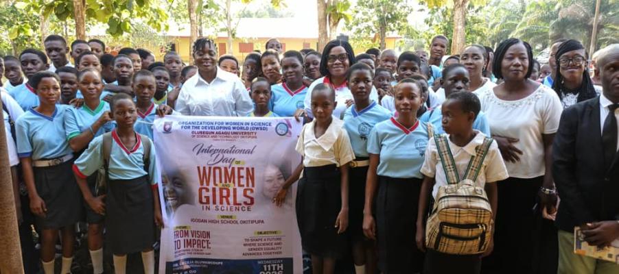 Members of OWSD OAUSTECH with the students