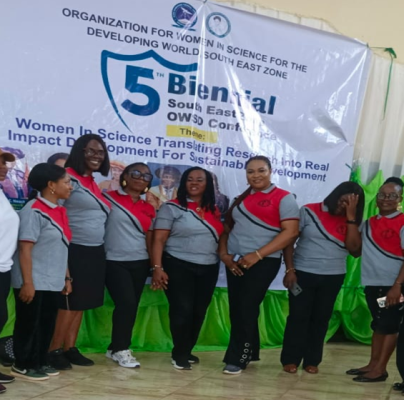GROUP PHOTOGRAPH OF SOME MEMBERS OF OWSD AE-FUNIA BRANCH, THE HOST