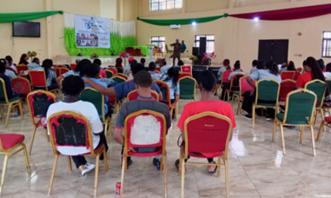 PARTICIPANTS LISTENING TO GUEST LECTURER PROF.  ROBERT ONYENEKE DURING PRE-CONFERENCE WORKSHOP