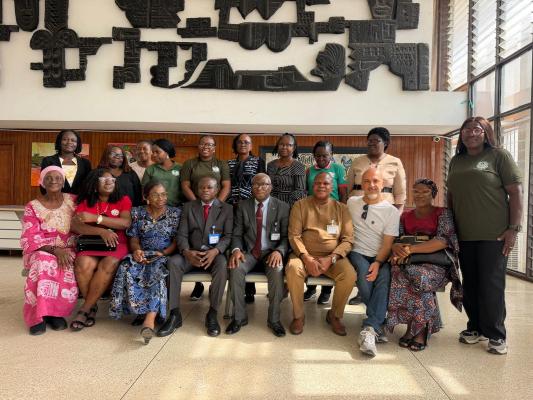 Courtesy visit to the Vice Chancellor of Obafemi Awolowo University, Ile-Ife Prof Adebayo Simeon Bamire,  Professor Ganiyu Adesola Aderounmu (Deputy Vice-Chancellor - Academic), and Professor Oluropo Emmanuel Akinfala (Deputy Vice-Chancellor -Administration) by the Prof Stefano, Prof Folasade Olajuyigbe, some leaders in the Southwest Zone, members of the LOC and the Branch Executives