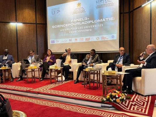The Head of the OWSD Morocco National Chapter joins the panel “Science for Diplomacy: A Lever for Francophone Universities,” highlighting science as a bridge for international cooperation.