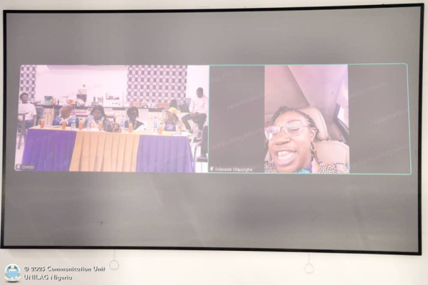 The National Chairperson Prof Folashade Olajuyigbe participating online.