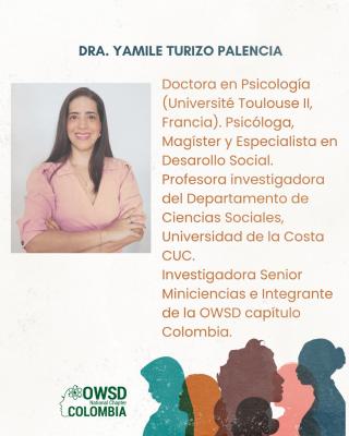 Descripcion de la hoja de vida de la Dra Yamile Turizo