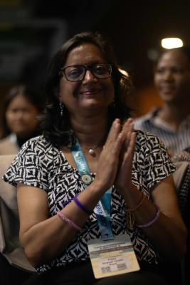 Enjoying the speeches