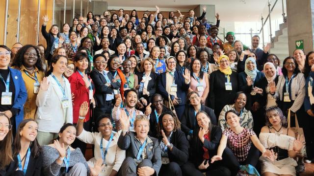 OWSD members pose for a group shot at the 7th General Assembly in Bogotá