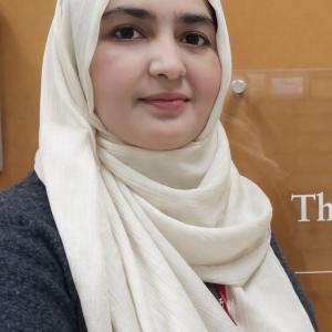 Amna Bibi, PhD Researcher in Chemistry at the University of Cambridge.