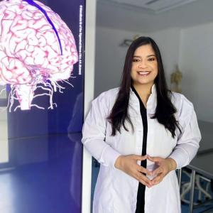 Lorena Cudris-Torres at the Laboratorio de Morfología