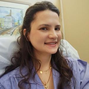 Smiling 30-year-old woman
