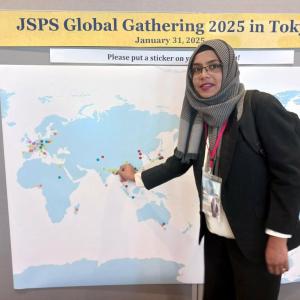 Prof. Rehenuma at the JSPS Global Gathering 2025 in Tokyo, Japan