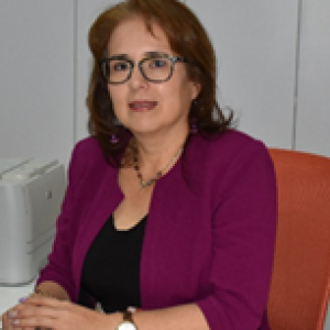 Portrait of María Fernanda Granda Juca, a computer science professor and researcher from the University of Cuenca - Ecuador