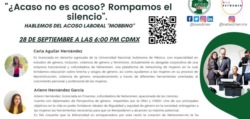 Taller de"¿Acaso no es acoso? Rompamos el silencio"