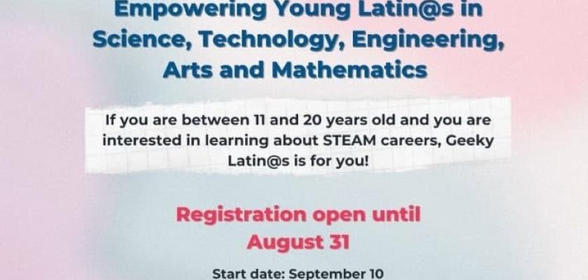 Inscripciones para el Programa de Geeky Latin@s en English.