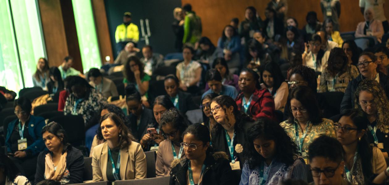 Audience of women scientists at a conference